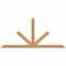 Ekena Millwork Saratoga Timber Gable Bracket, Western Red Cedar, 72"W x 33"H x 1 1/2"D x 3 1/2"F, 11/12 Pitch GBW072X33X0204SAR00SWR - alternate 1